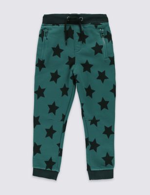 Cotton Blend Star Print Joggers &#40;1-7 Years&#41;